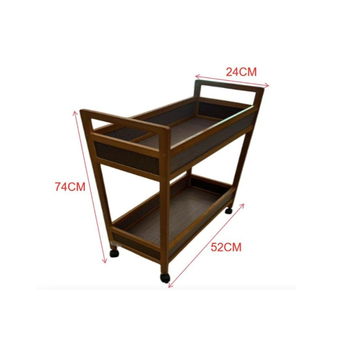 GENERICO - Estante De Almacenamiento 2 Niveles Con Ruedas