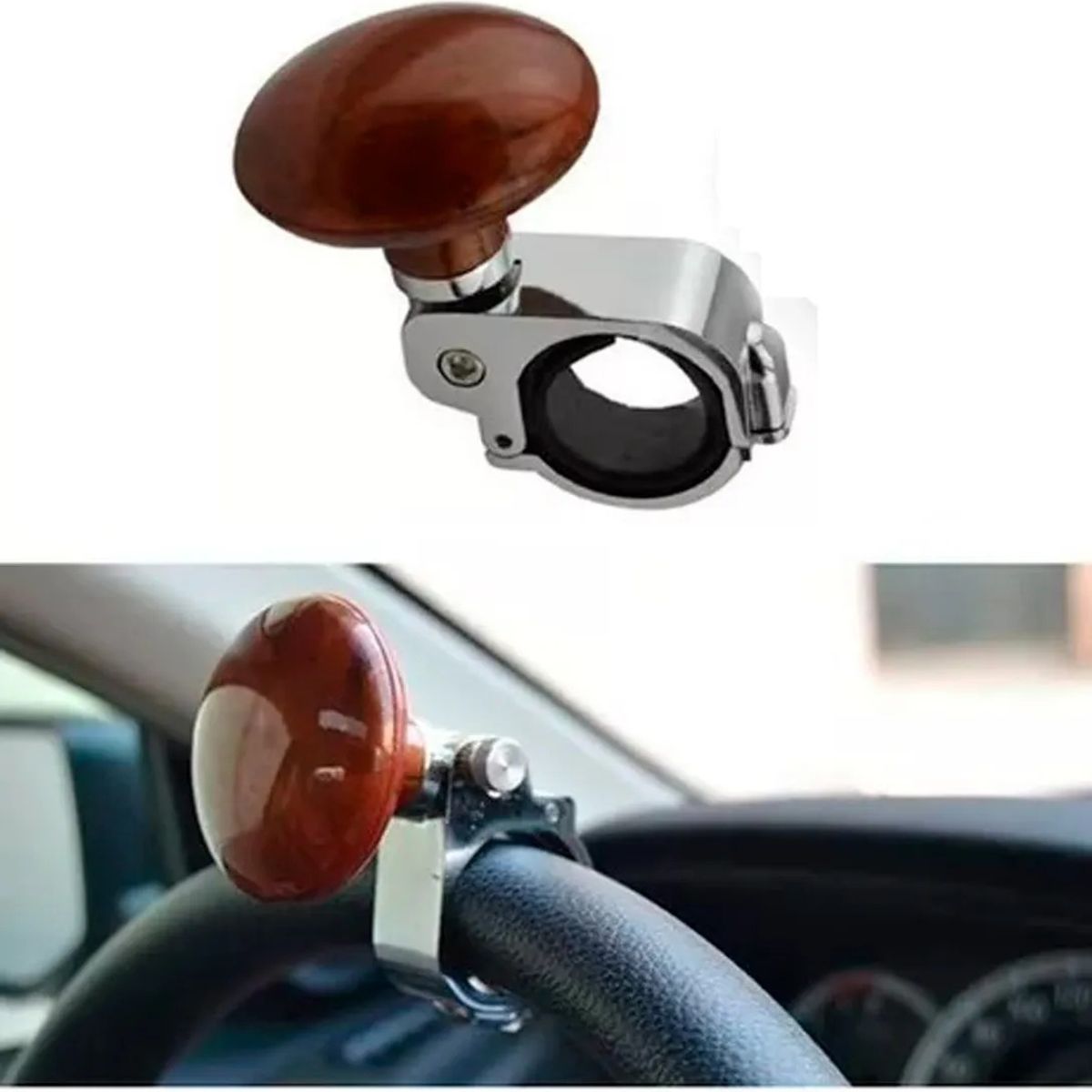 GENERICO - Perilla Giratoria Pomo 360 Universal Para Volante Seguridad