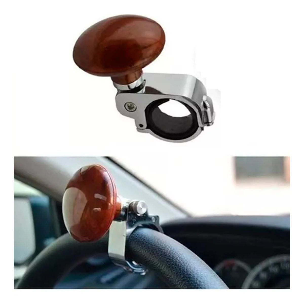 GENERICO - Perilla Giratoria Pomo 360 Universal Para Volante Seguridad