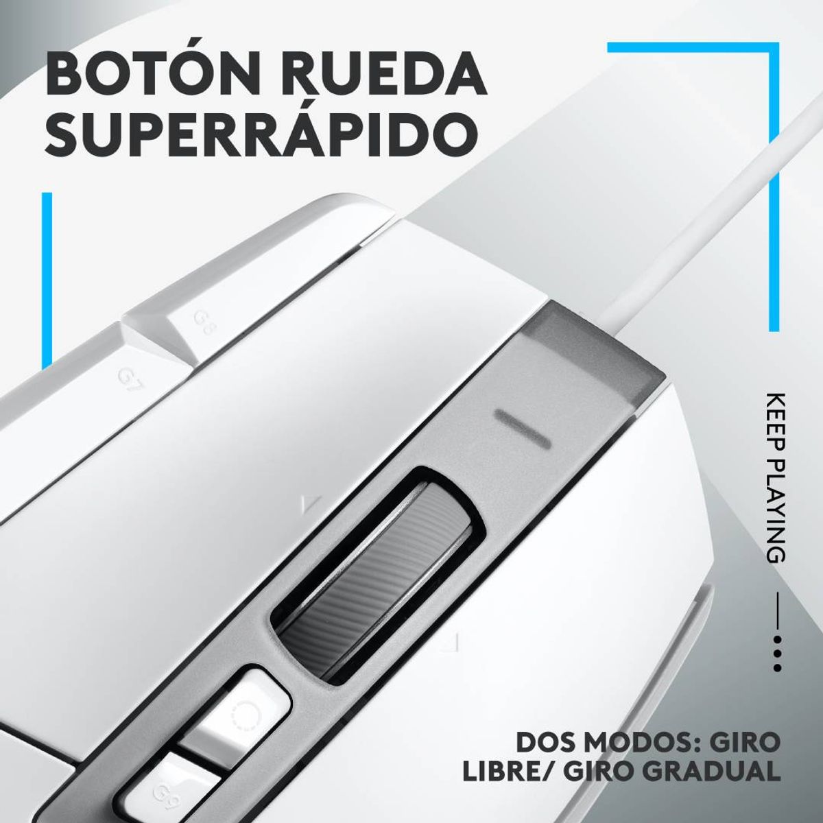 LOGITECH - Mouse Logitech G502 X Mouse con Cable Blanco