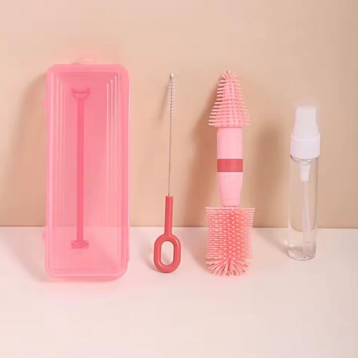GENERICO - Set de limpieza silicon de biberones mamadera viajero