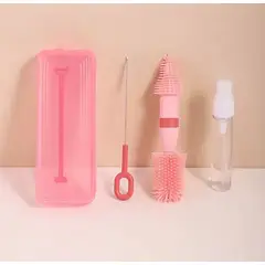 GENERICO - Set de limpieza silicon de biberones mamadera viajero