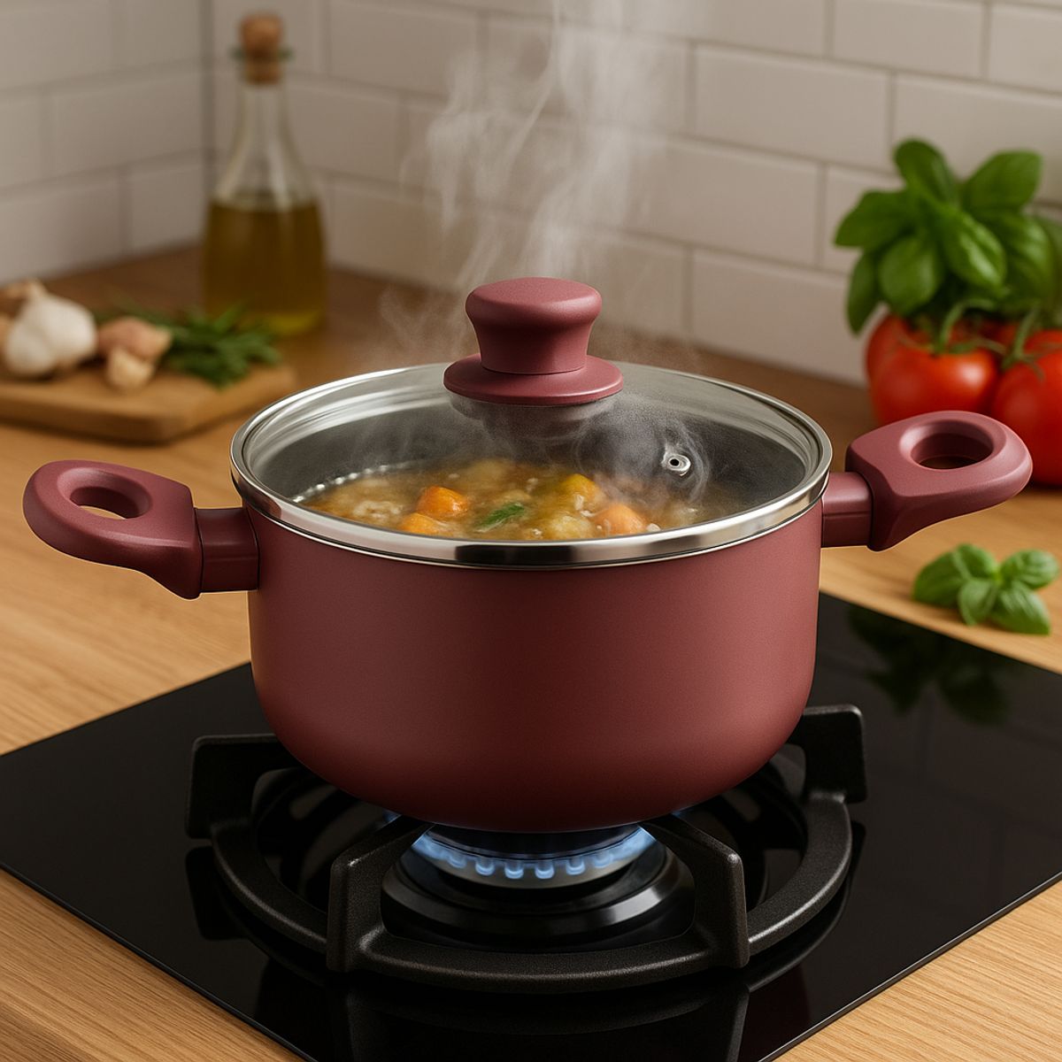 MARMICOC - Olla Antiadherente 20 Cm Especial Induccion Spring Marca Marmicoc