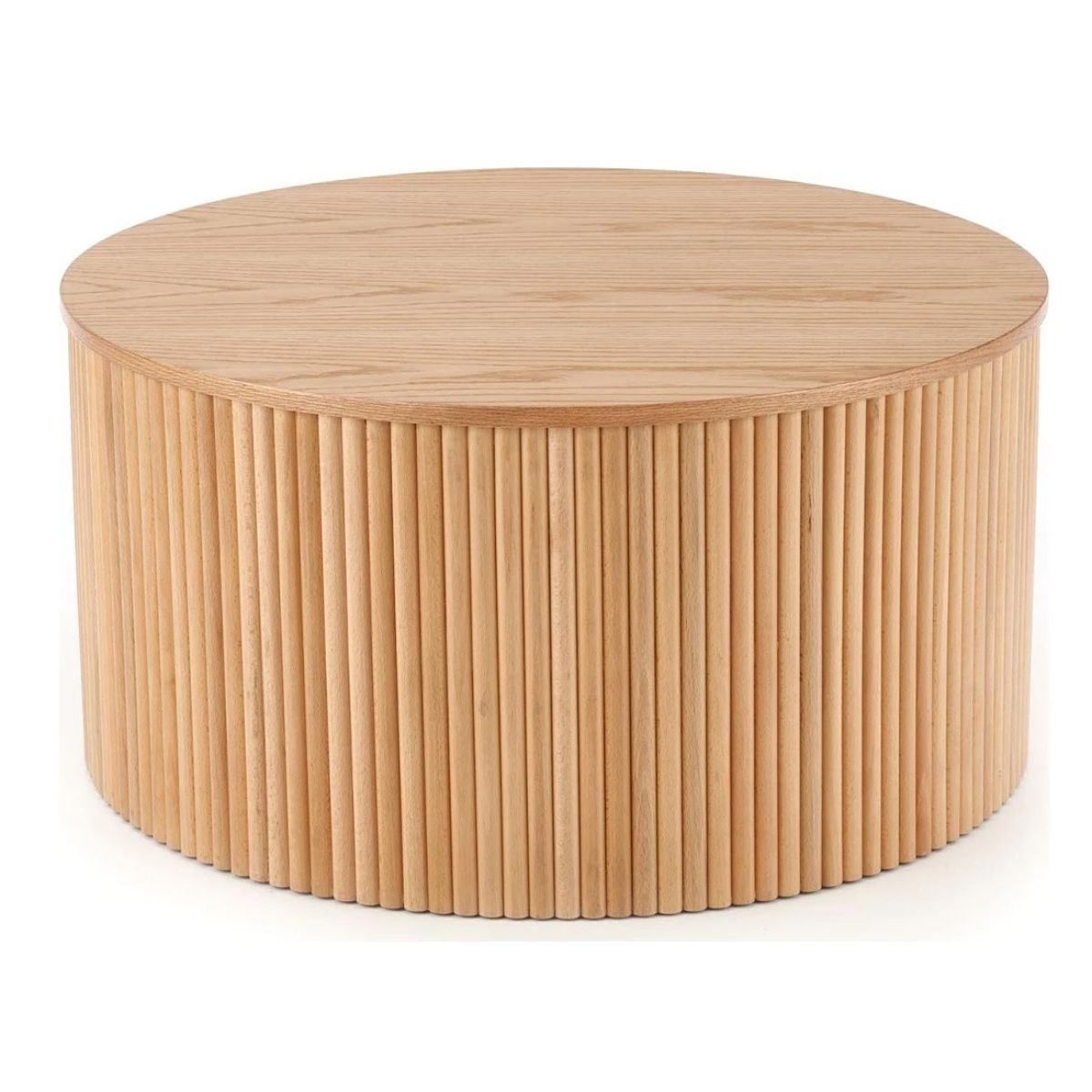 SPACEZAT - Mesa de Centro Redonda Alistonada Lahti