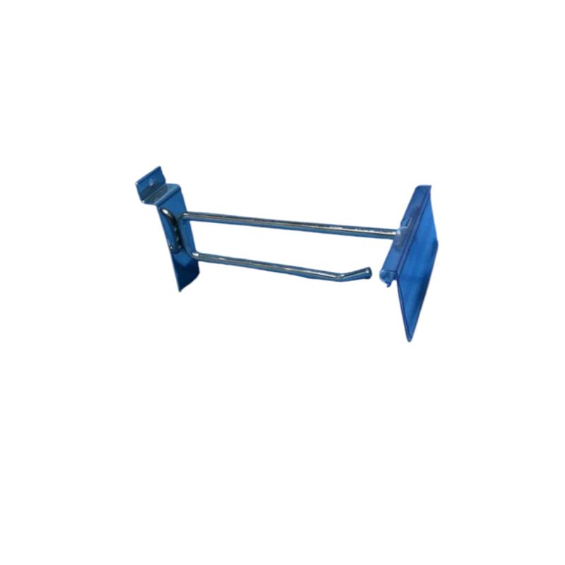 GENERICO - Pack 20 Ganchos Doble-Panel Ranurado con Portaprecio 20cm