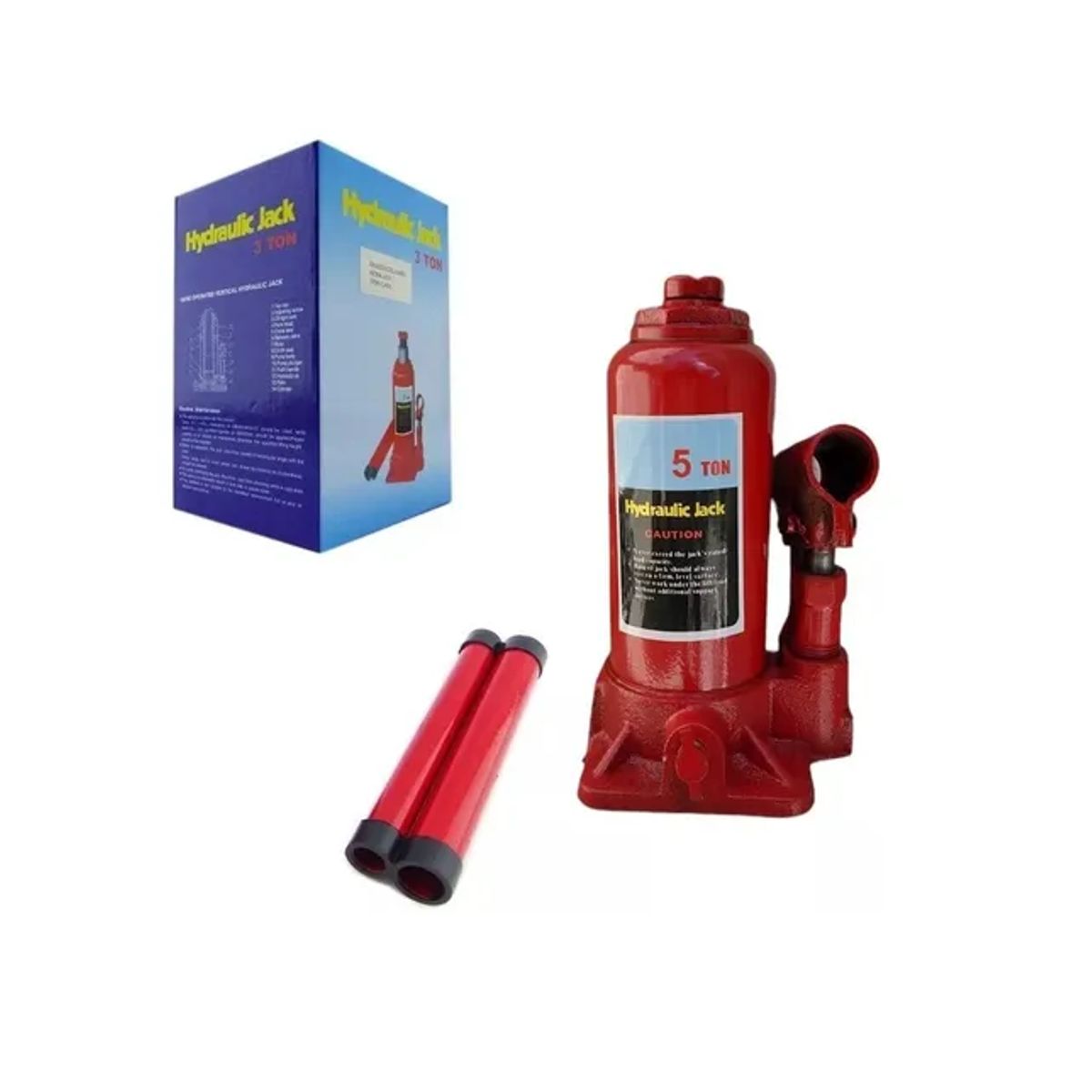 GENERICO - Gata Hidráulica Tipo Botella 5 Toneladas Auto Vehículo Gato