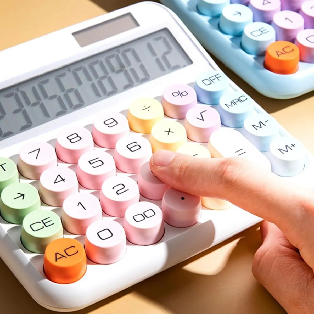 GENERICO - Calculadora 12 Dígitos Teclas Grandes De Colores