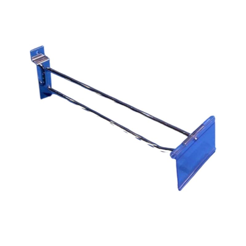 GENERICO - Kit 20 Ganchos Doble-Panel Ranurado con Portaprecio 25cm