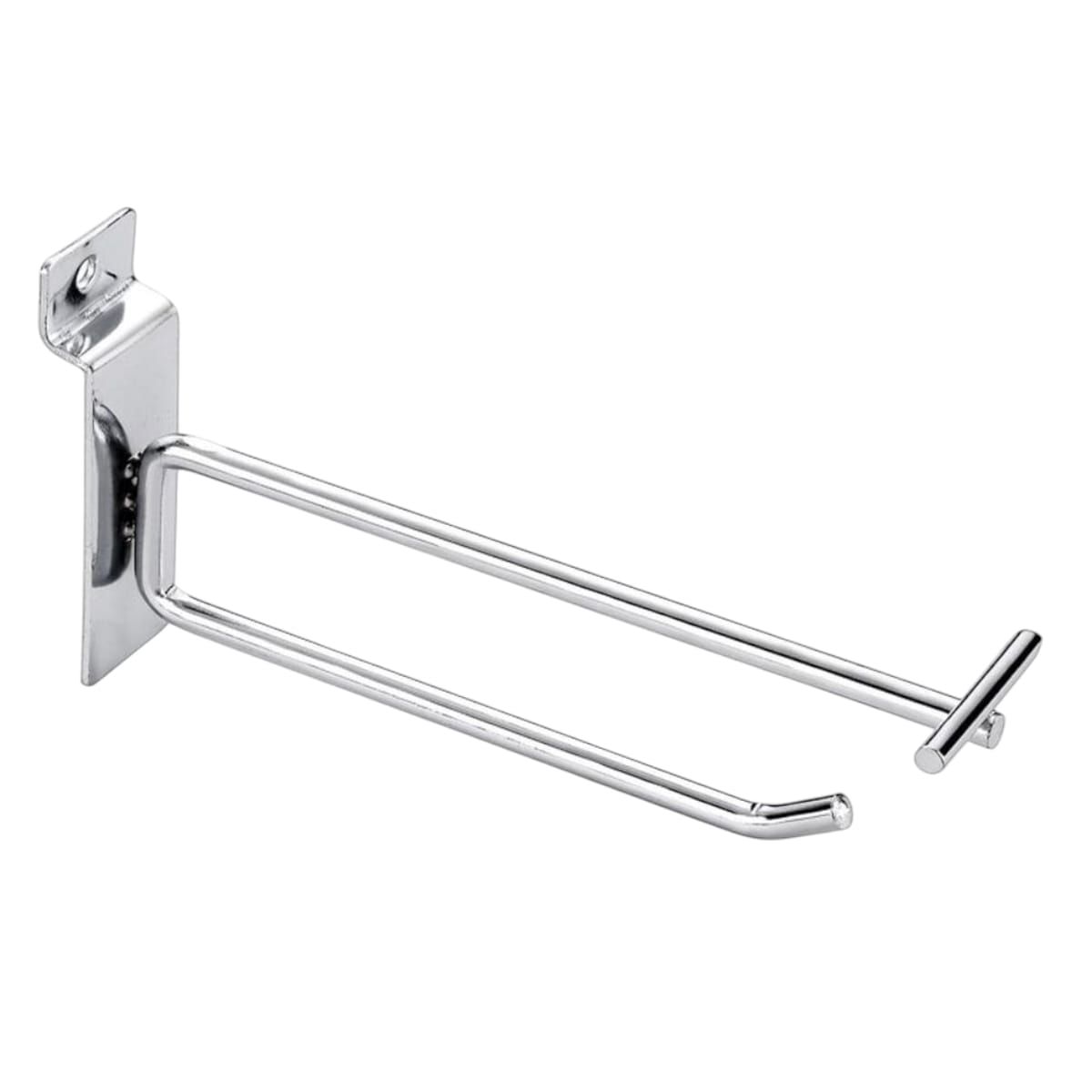 GENERICO - Kit 20 Ganchos Doble-Panel Ranurado con Portaprecio 25cm