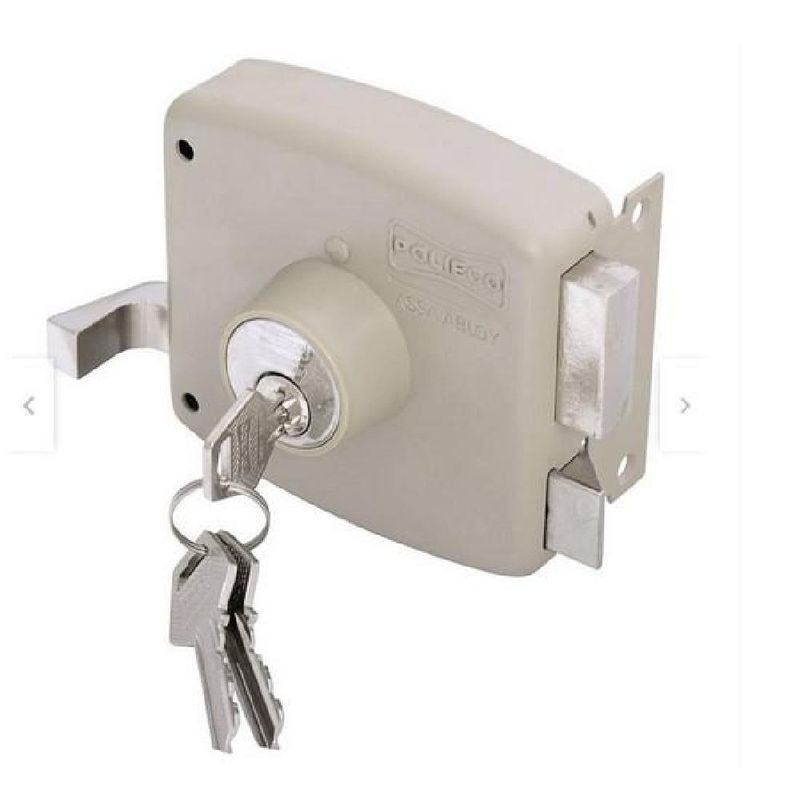 POLI - Cerradura sobreponer de acceso 1994 Puerta Poli Garantía de por vida