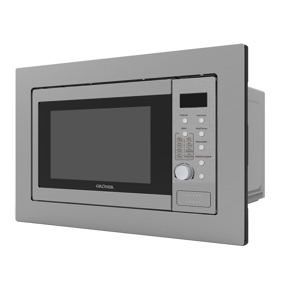 GRONER - Horno Microondas Empotrable Acero Inoxidable 25L…