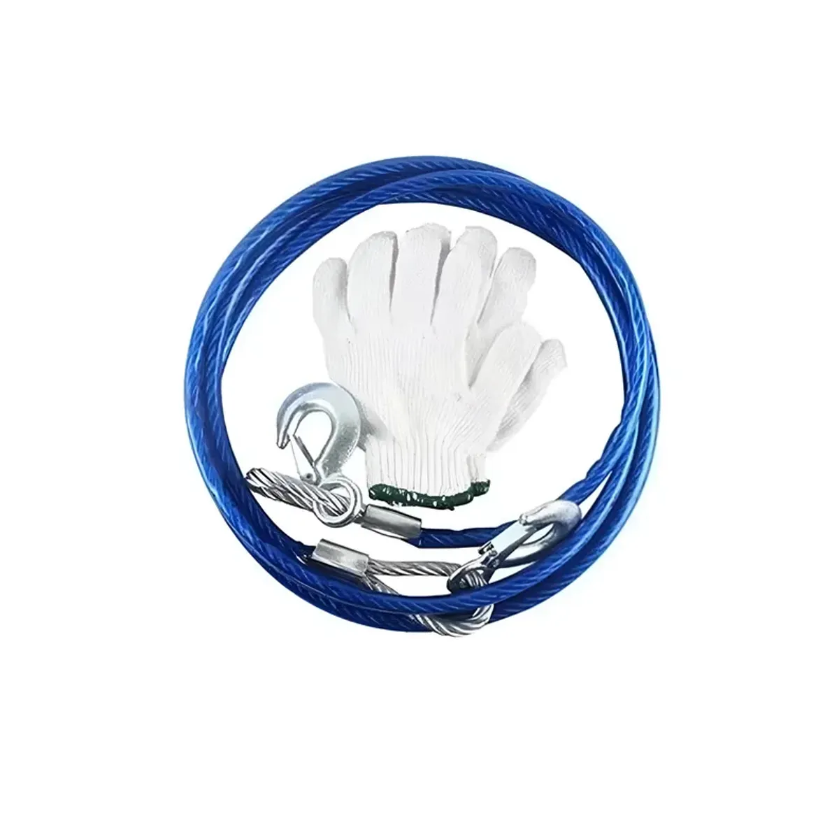 GENERICO - Cable Guaya De Remolque Eslinga Amarre + Guantes 3000kg