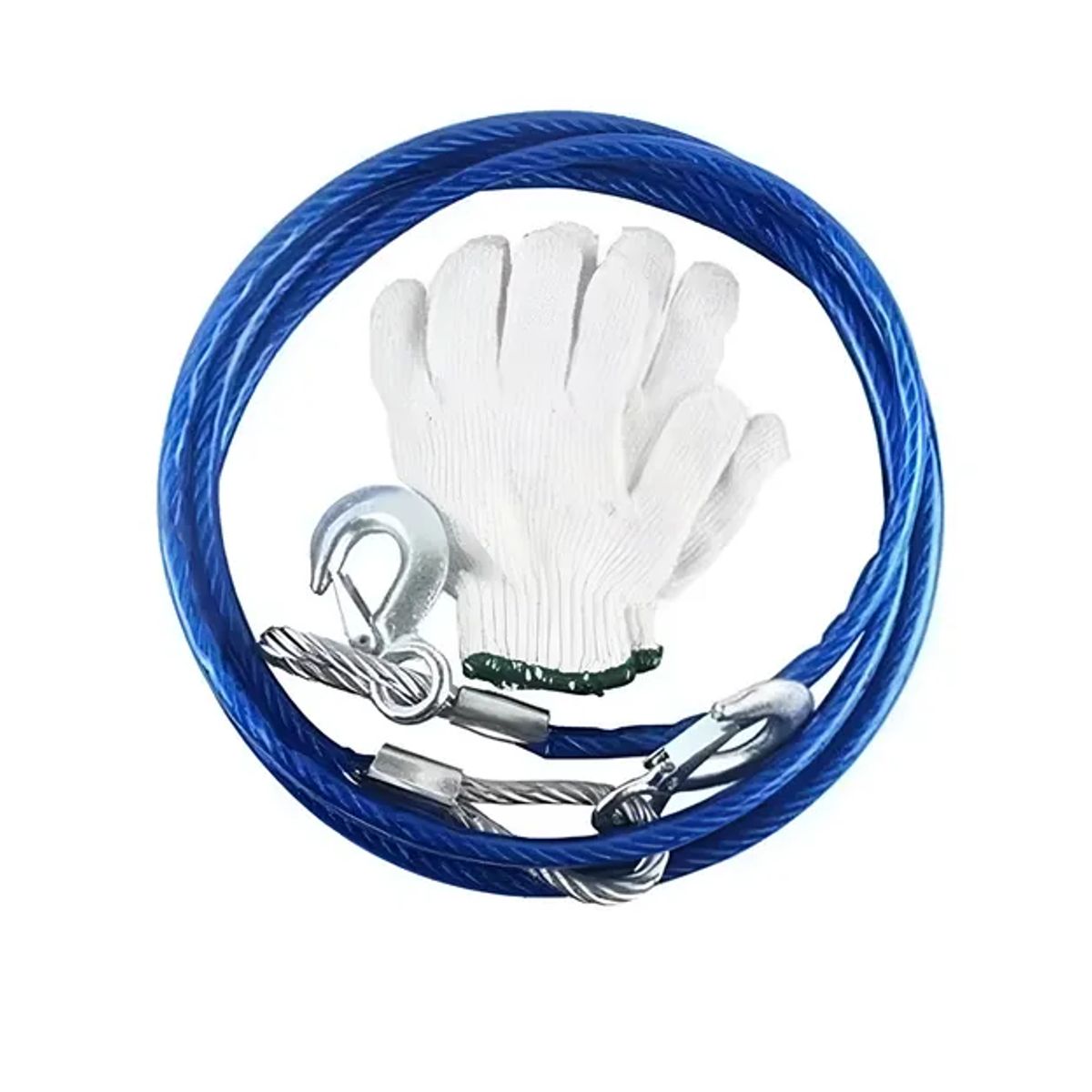 GENERICO - Cable Guaya De Remolque Eslinga Amarre Guantes 5000kg