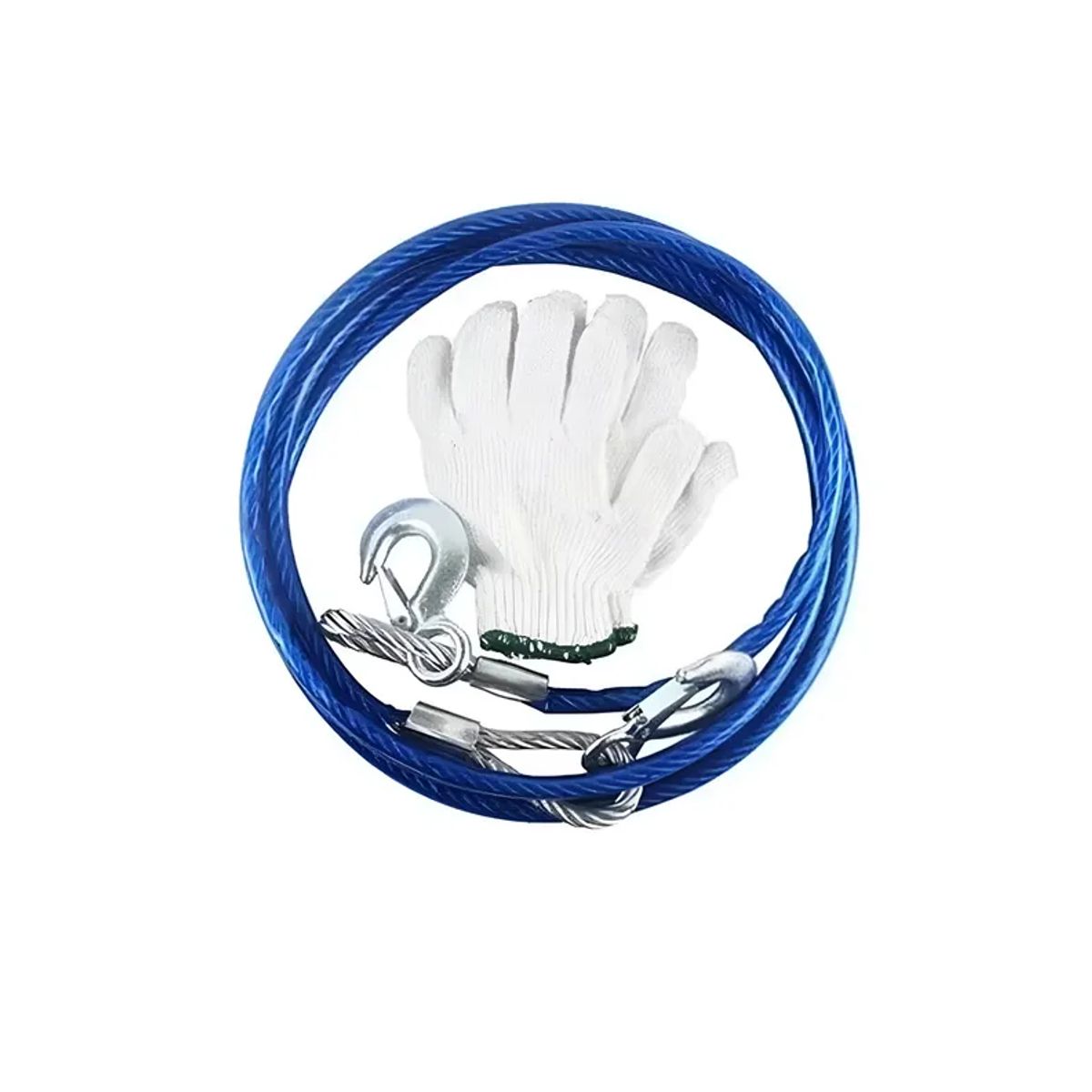 GENERICO - Cable Guaya De Remolque Eslinga Amarre Guantes 5000kg