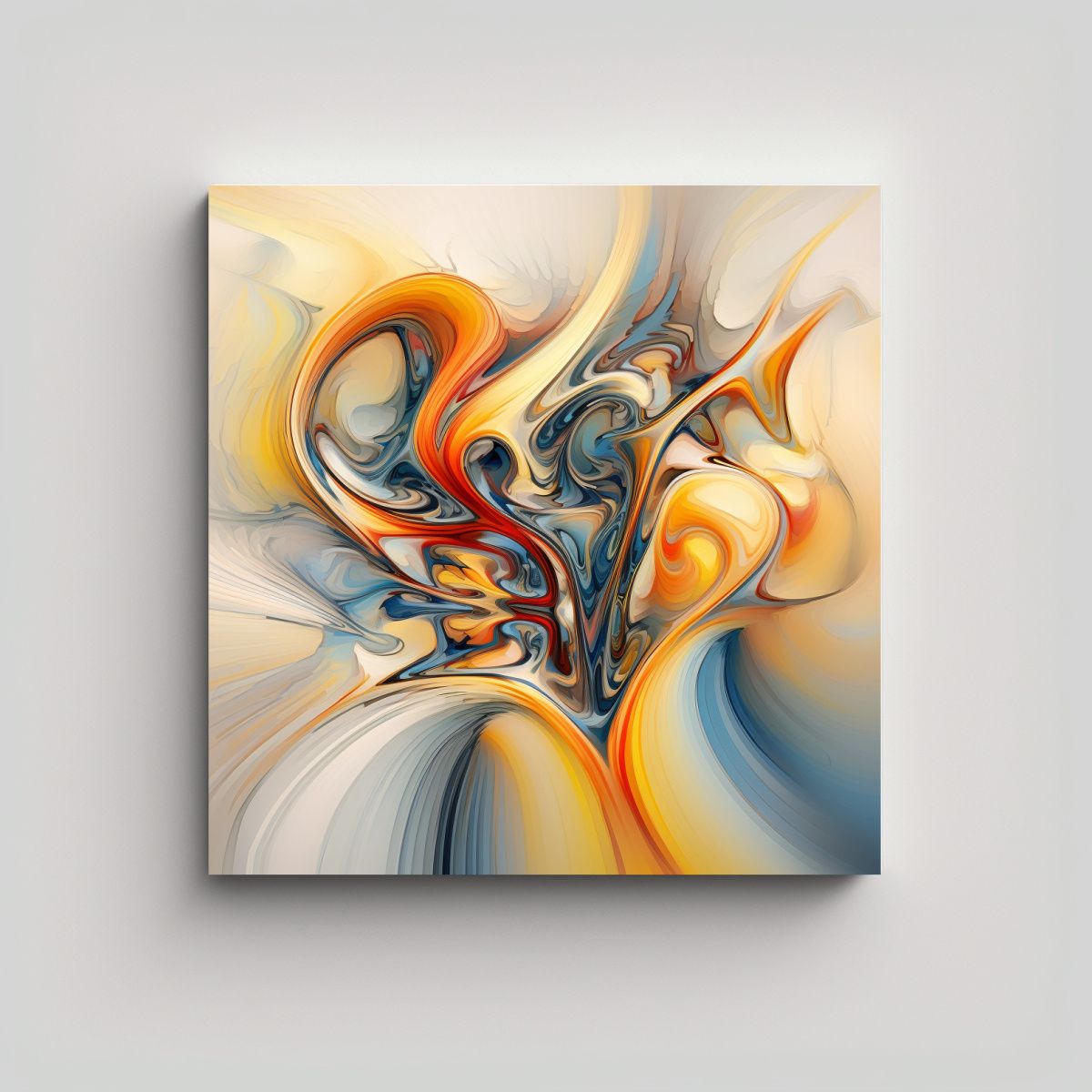 GENERICO - Cuadro Abstracto Rectangular Intensamente 90x90 Cm