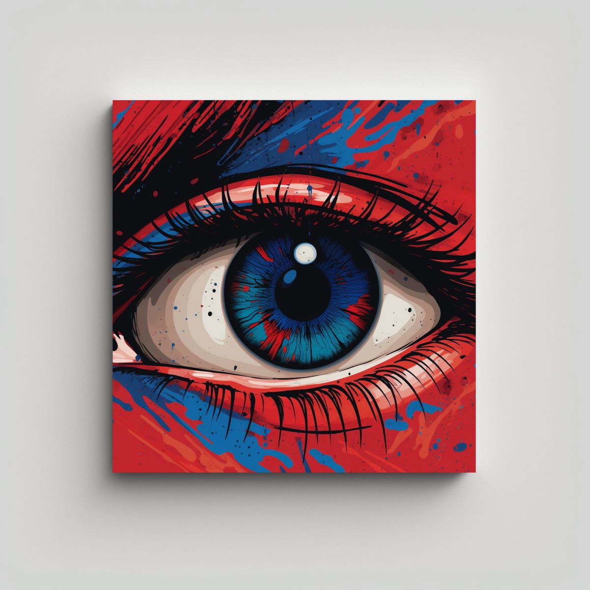GENERICO - Lienzo Fotografía Ojo En Primer Plano Colores 90x90 Cm