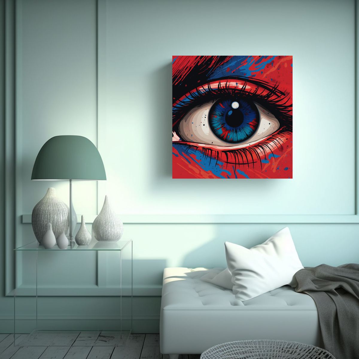 GENERICO - Lienzo Fotografía Ojo En Primer Plano Colores 90x90 Cm