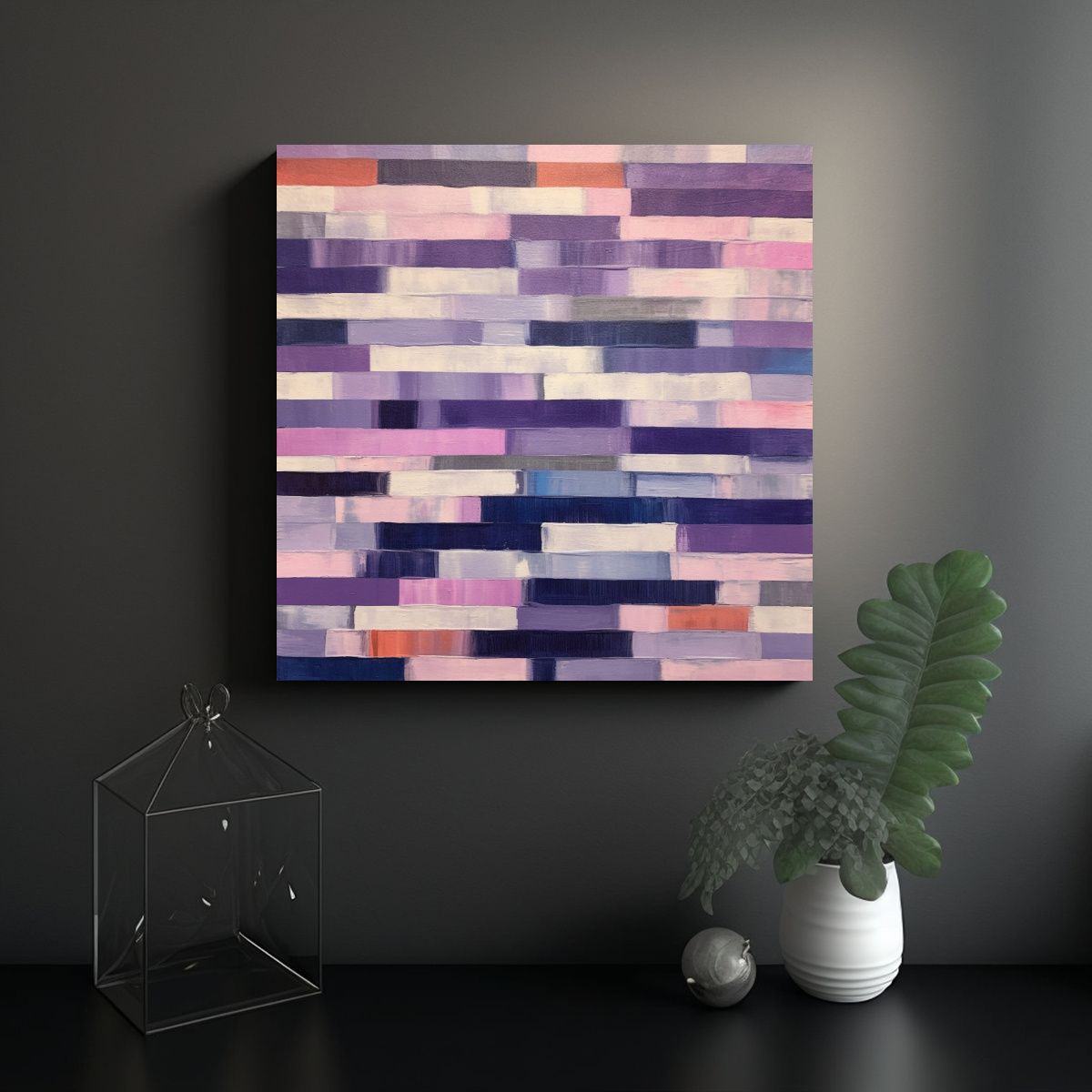 GENERICO - Cuadro Vanguardia Elegancia Acrylic Sobre Papel 80x80 Cm.