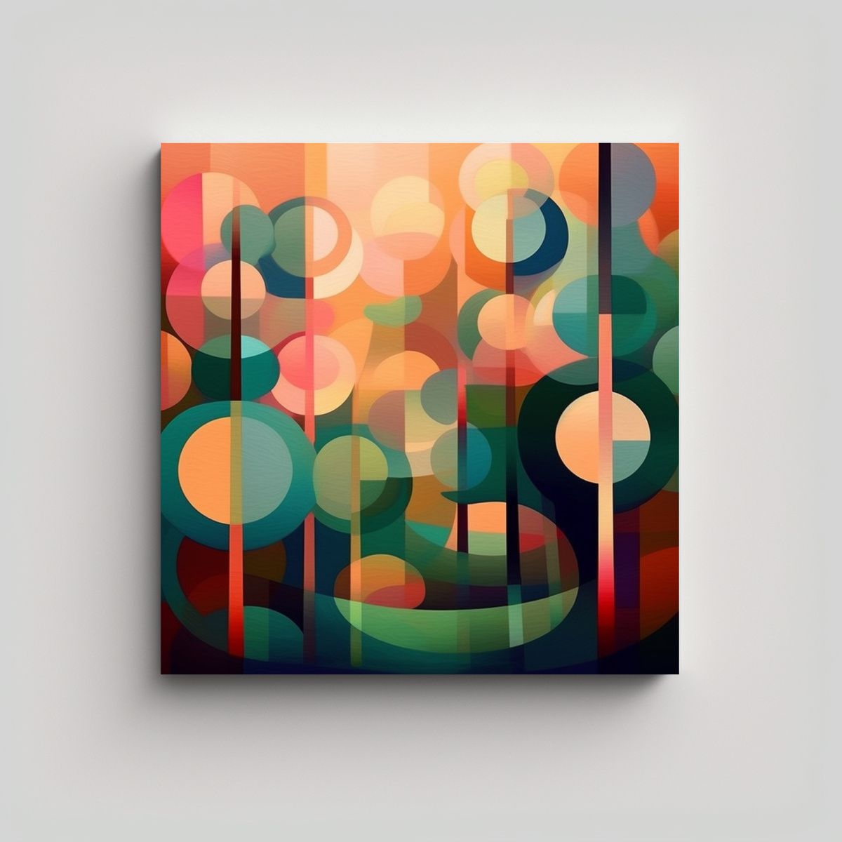 GENERICO - Pintura Urbana De árboles Al Estilo De Stephen 70x70 Cm