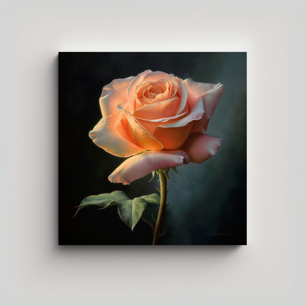 GENERICO - Cuadro Decorativo Época De Rosas En Tela En 90x90 Cm