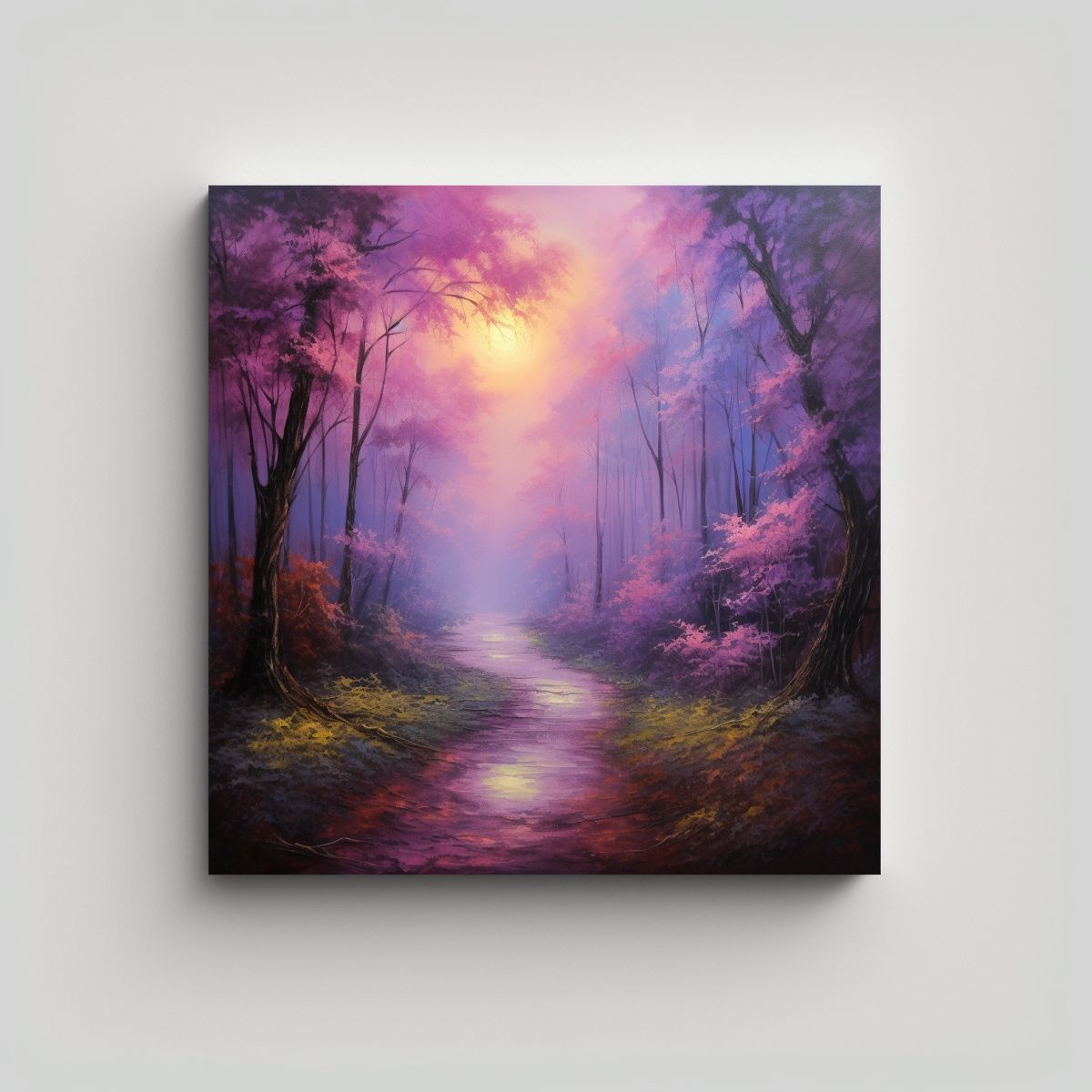 GENERICO - Pintura De Vanguardia Elegante Camino Morado En 80x80 Cm