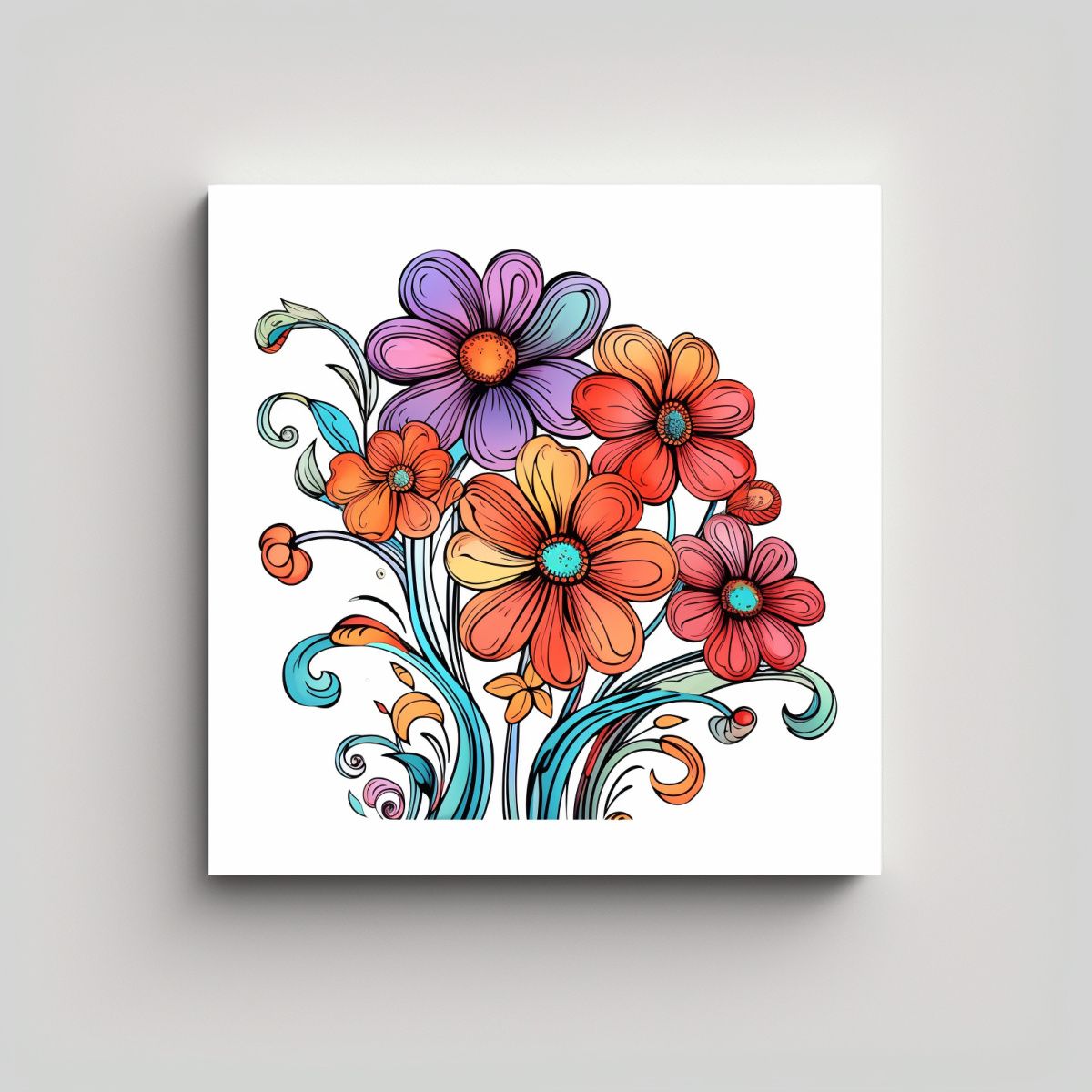 GENERICO - Galería Alta Resolución De Flores Mágicas En 70x70 Cm