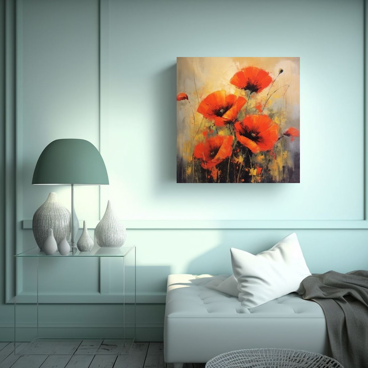 GENERICO - Cuadro Decorativo V Patrón Intenso Y Calma Para 70x70 Cm