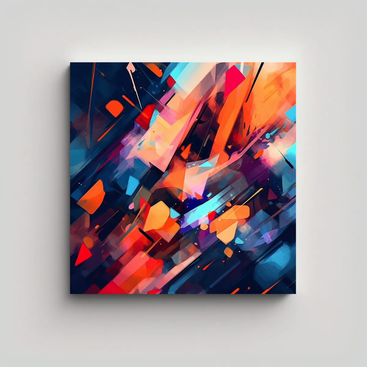 GENERICO - Lienzo Abstracto Elegante Para Comedor 80x80 Cm