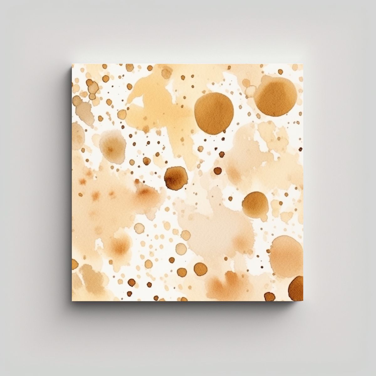 GENERICO - Pintura En Bastidor Acuarela En Tonos Beige 90x90 Cm