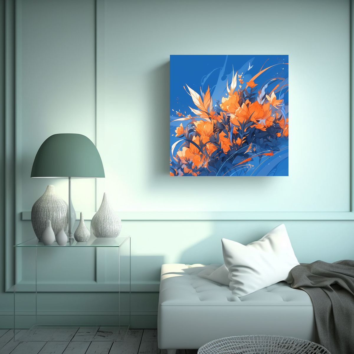 GENERICO - Cuadro De Arte Impreso En Pared En Colores 70x70 Cm.