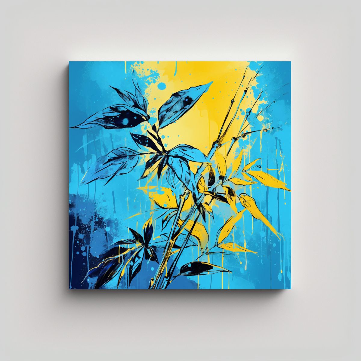 GENERICO - Pintura Decorativa Escena De Bambú Inspiradora 80x80 Cm