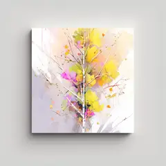 GENERICO - Cuadro Tela Sublimada Enigmático Árbol De 90x90 Cm