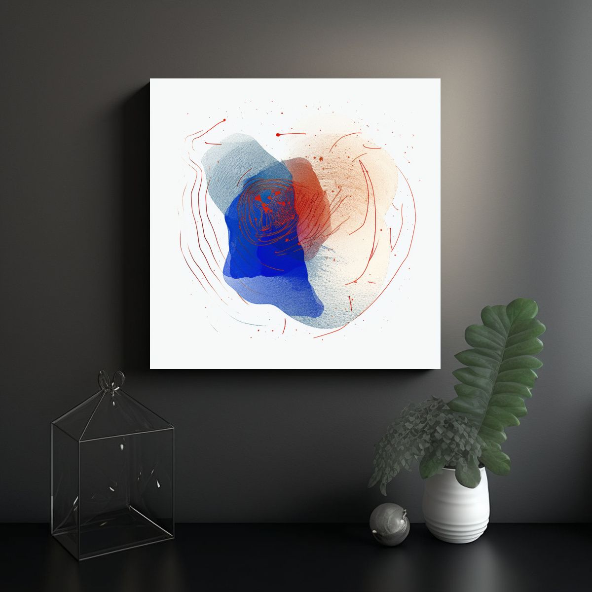 GENERICO - Pinturas Decorativas Modernas Con Estética De 80x80 Cm