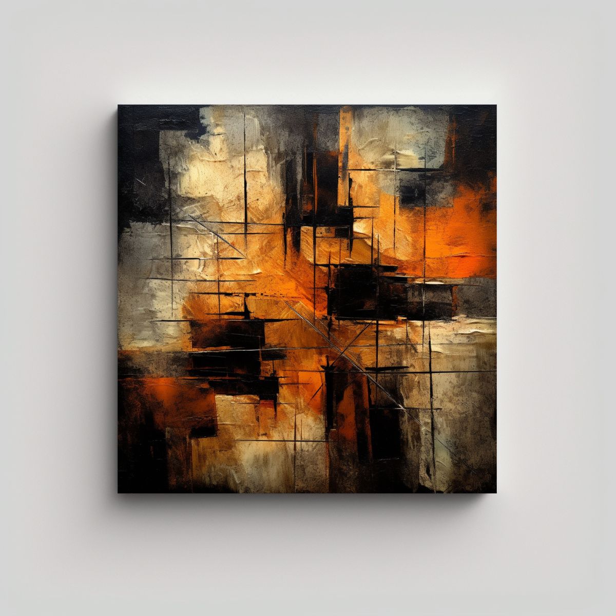 GENERICO - Cuadro Abstracto Arte Expresión Vida Estilo 90x90 Cm