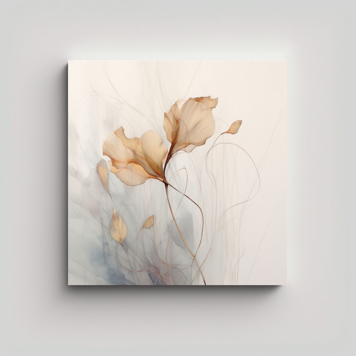 GENERICO - Arte Minimalista Acuarela Creativa Con 80x80 Cm.