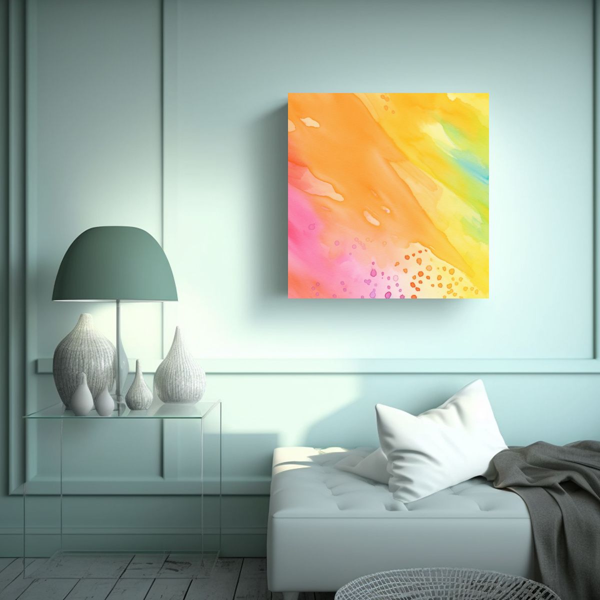 GENERICO - Pinturas Decorativas Con Finas Líneas Estrelladas 70x70 Cm