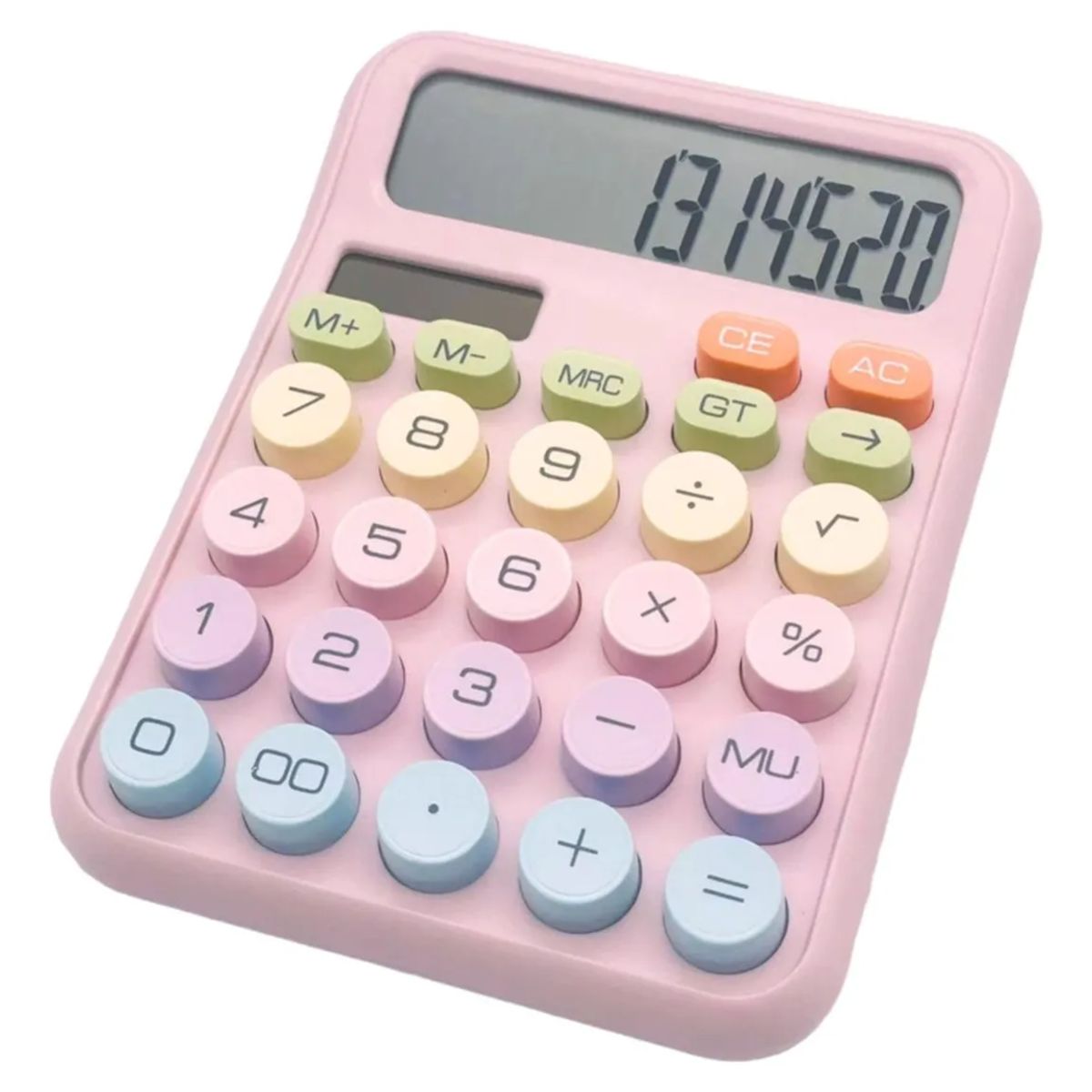 GENERICO - Calculadora 12 Dígitos Teclas Grandes De Colores