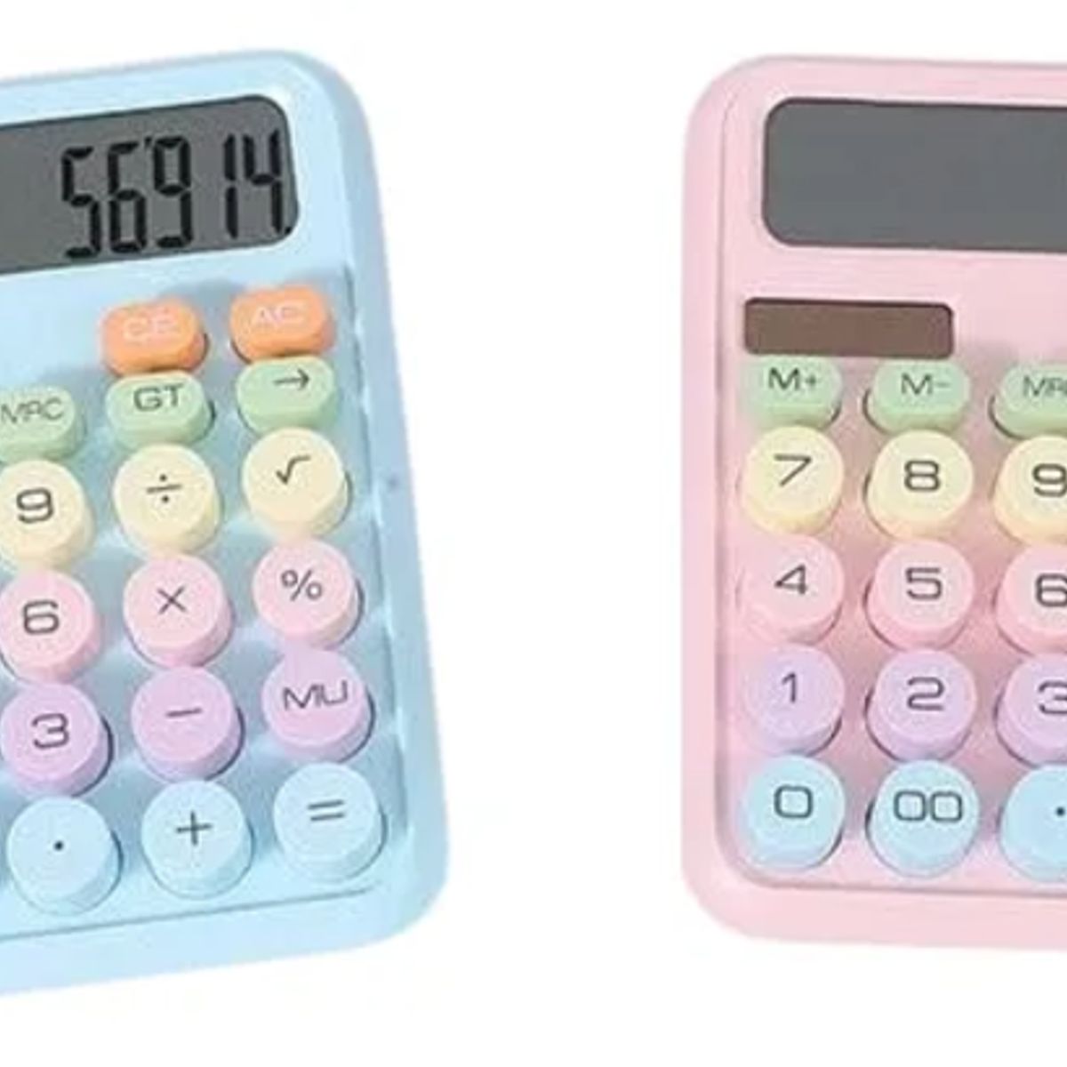 GENERICO - Calculadora 12 Dígitos Teclas Grandes De Colores