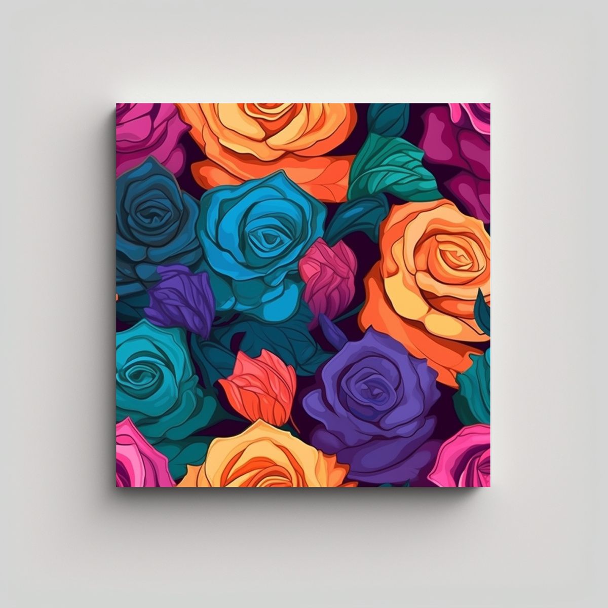 GENERICO - Arte Callejero Decorativo Rosa Joya Tono Patrón 70x70 Cm