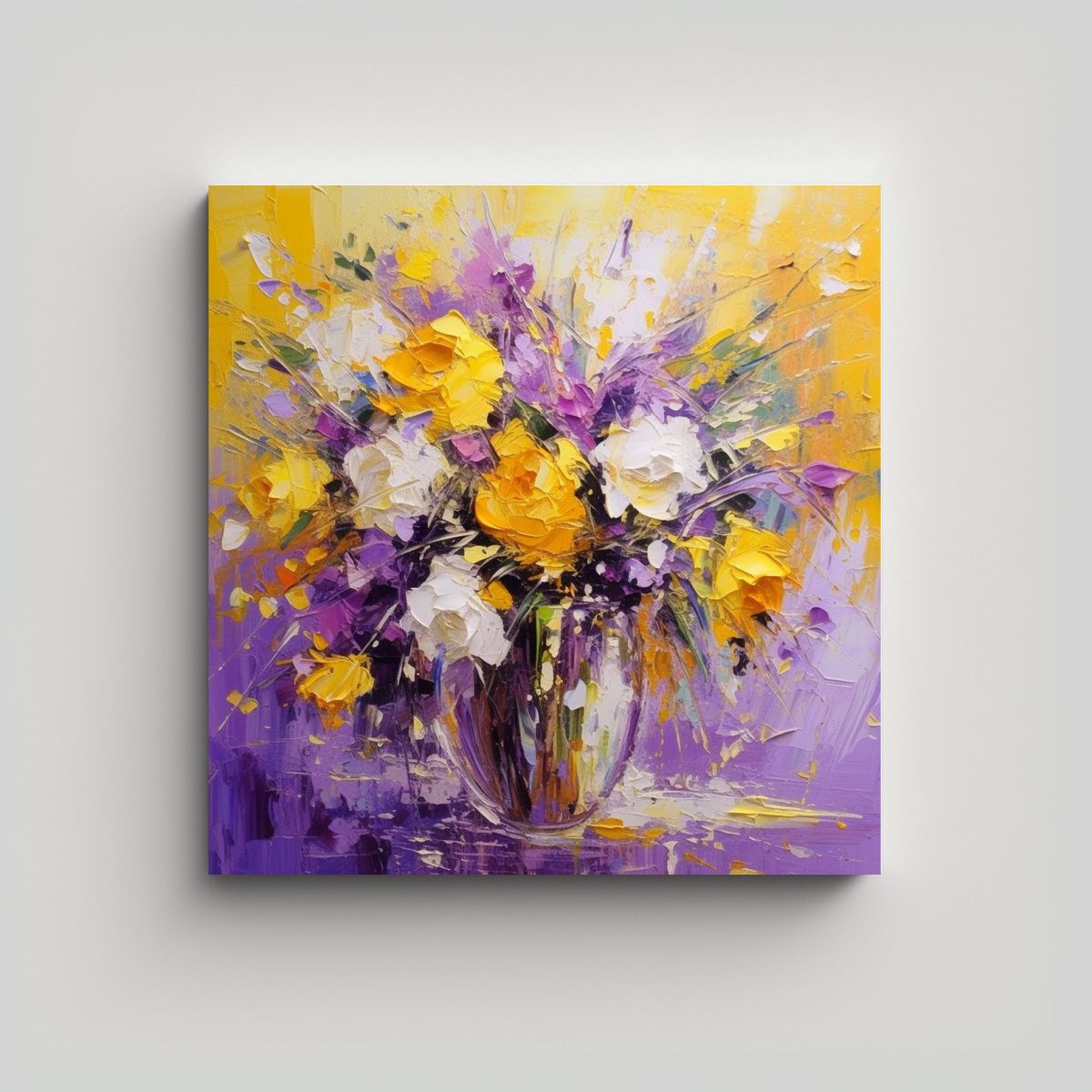 GENERICO - Pinturas Decorativas De época Con Tonos En Canva 80x80 Cm