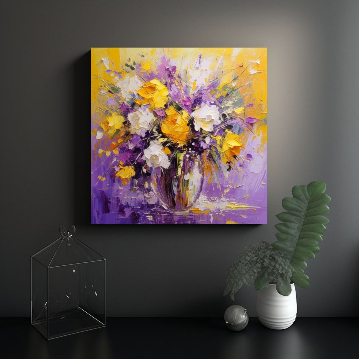 GENERICO - Pinturas Decorativas De época Con Tonos En Canva 80x80 Cm