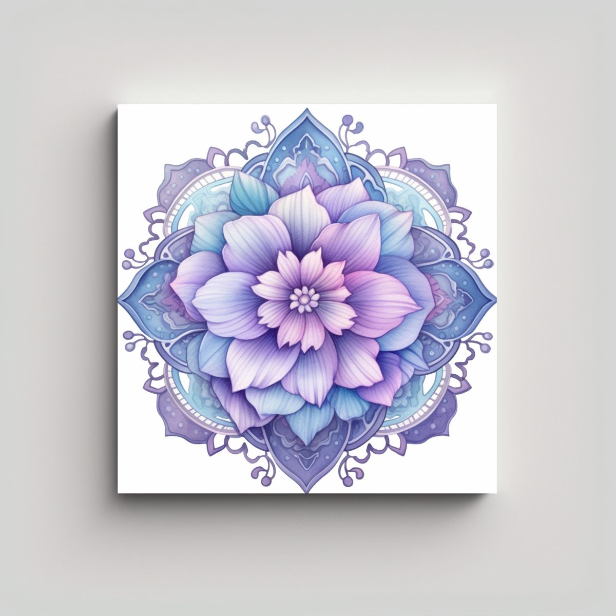 GENERICO - Abstracción Lilac Mandala Belleza Natural Arte 90x90 Cm