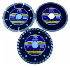 F3C - Pack 3 Discos Diamantados Turbo Para Cerámica