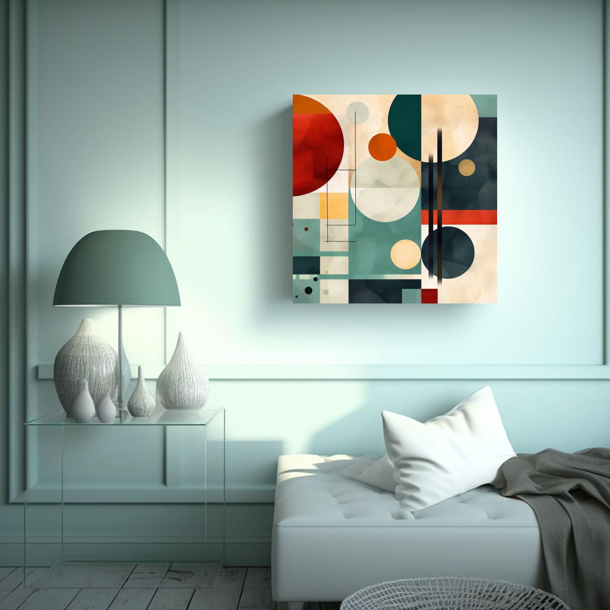 GENERICO - Cuadro Decorativo Abstracto Con Luminosidad En 80x80 Cm