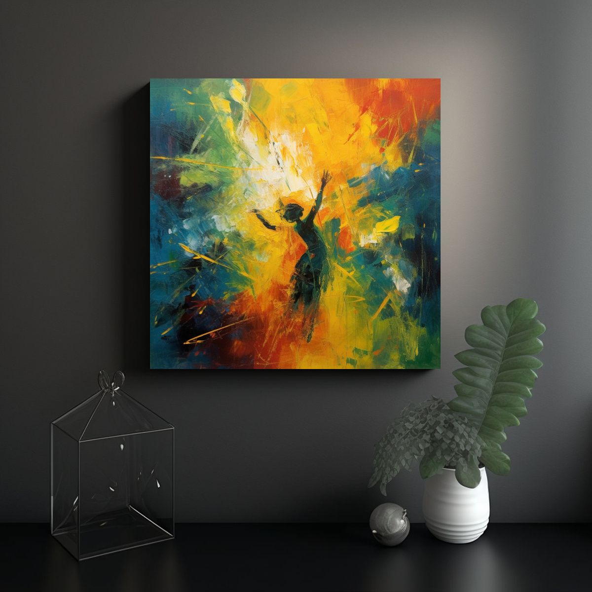 GENERICO - Pintura Simbolista Representación Visual En 90x90 Cm