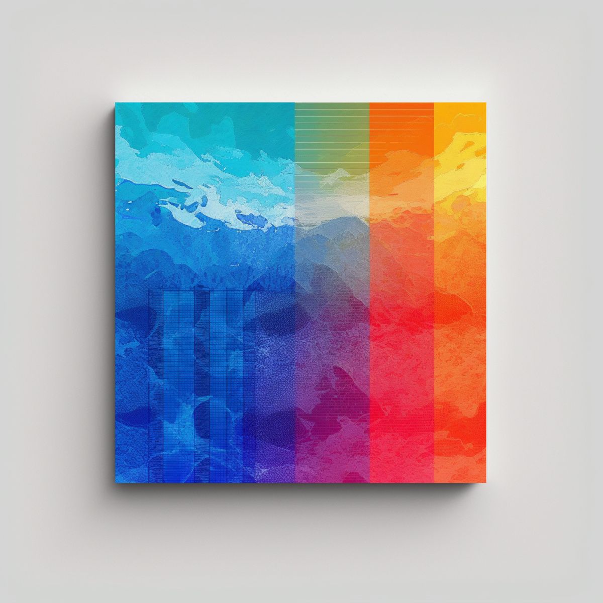 GENERICO - Pintura Decorativa Exclusiva Con Diseño De Fondo 80x80 Cm.