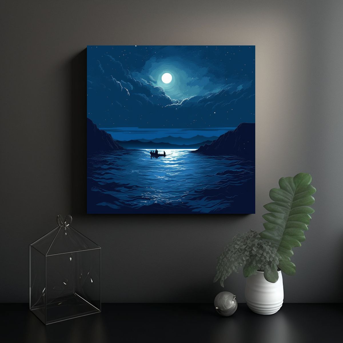 GENERICO - Cuadro En Lienzo Impreso Estilo De Ilustrador 70x70 Cm