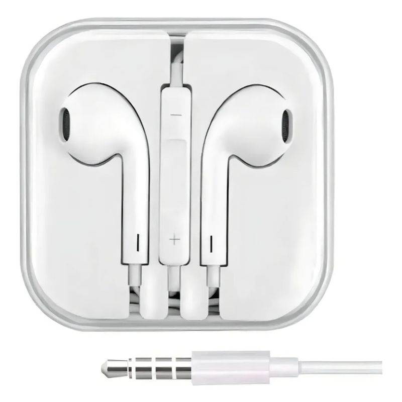 GENERICO - Pack 2 Auriculares profesionales con cable color blanco