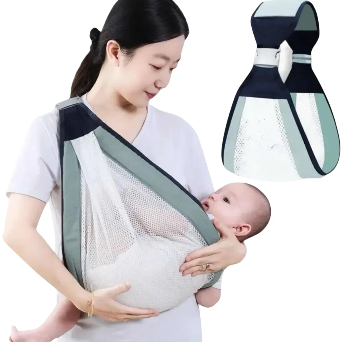 GENERICO - Porta Bebé Fular Canguro Ergonómico Flex