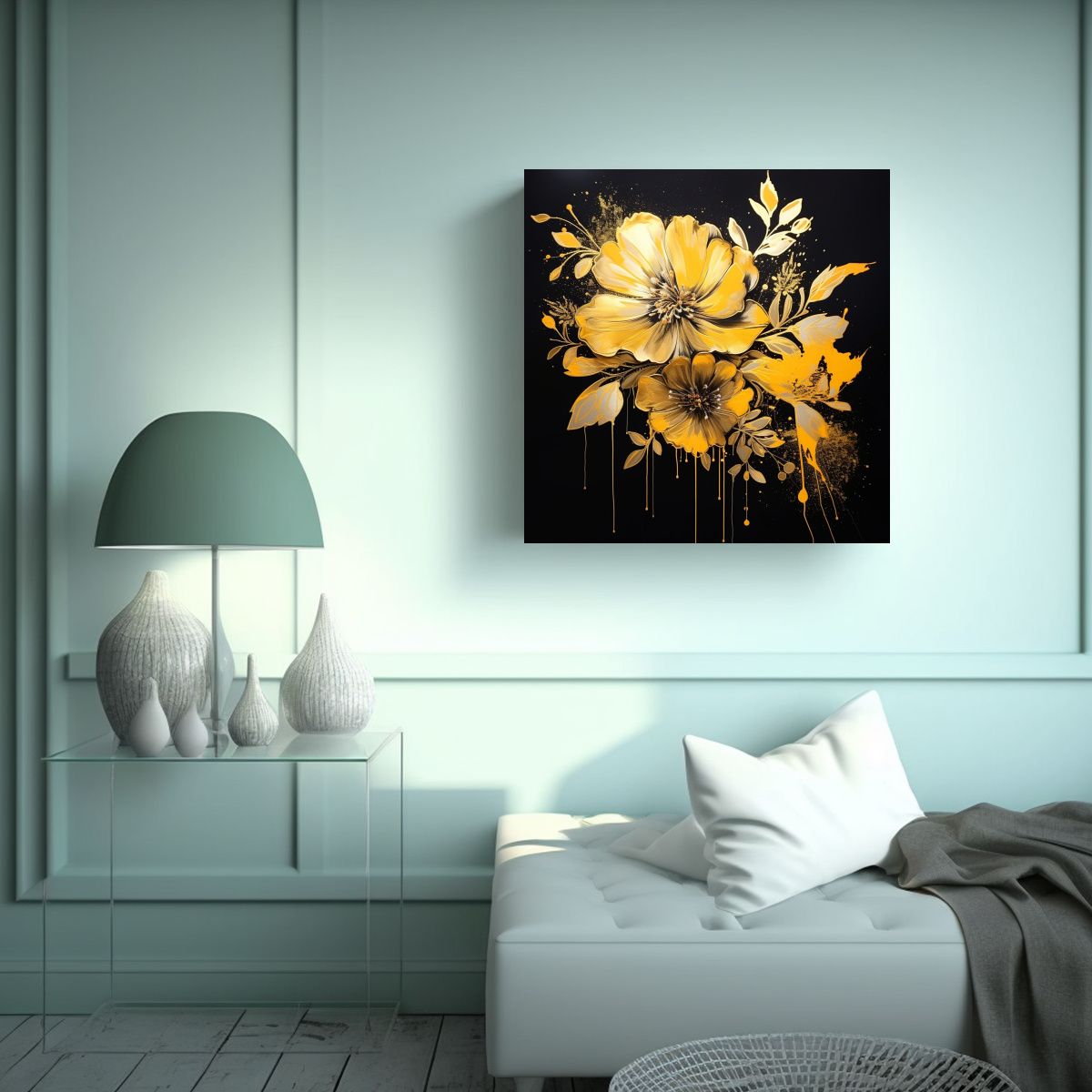 GENERICO - Cuadros Decorativos En Estilo Abstracto Con Gama 80x80 Cm